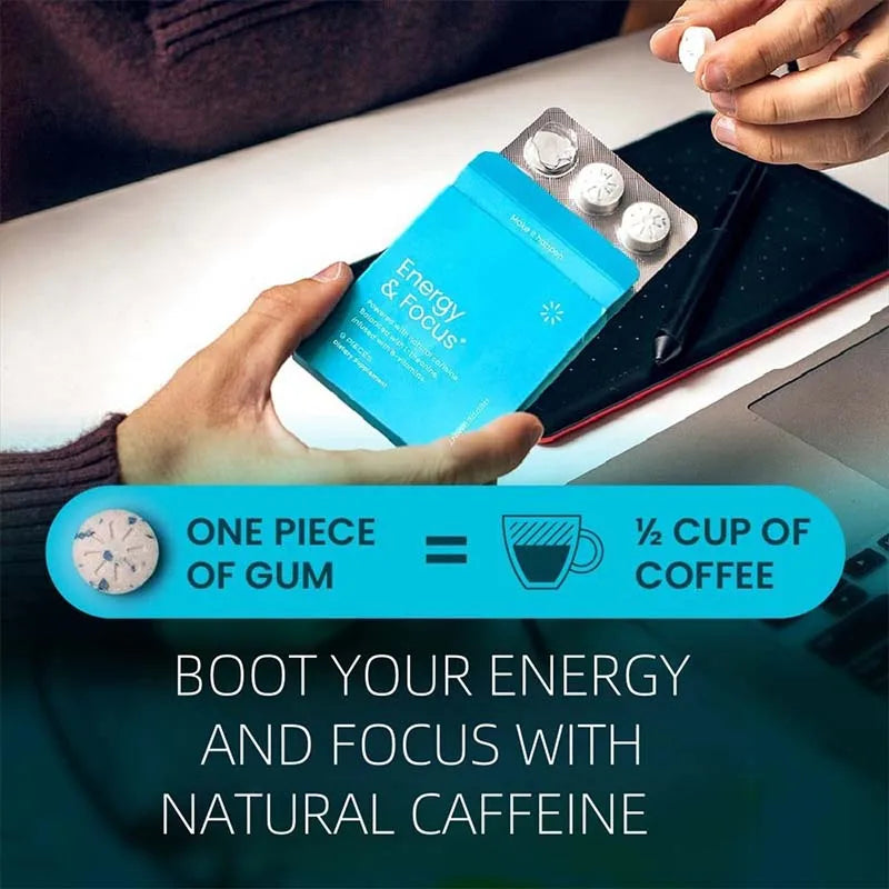 Energy Caffeine Nootropics Mints for Energy & Focus - Sugar-Free with L-theanine, Caffeine, Vitamin B12 & Vitamin B6