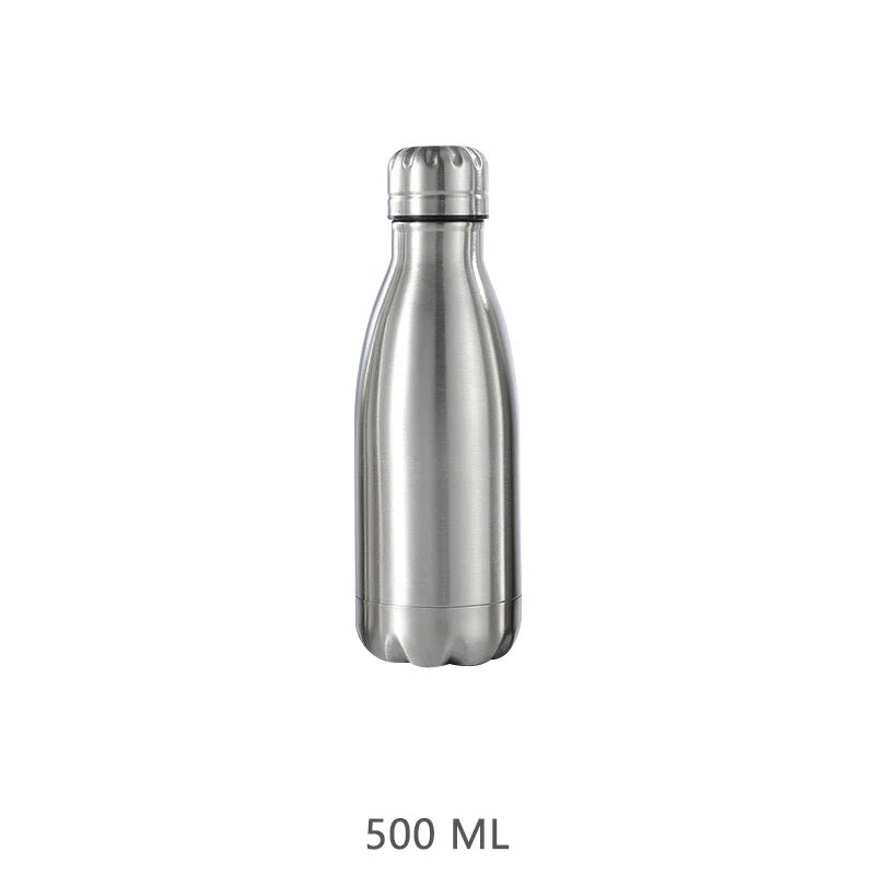 Stainless Steel Water Bottle 1 Liter Free Shipping Items, Drink Bottle for Sport Travel Cups, 500 750 1000ml Water Bottles