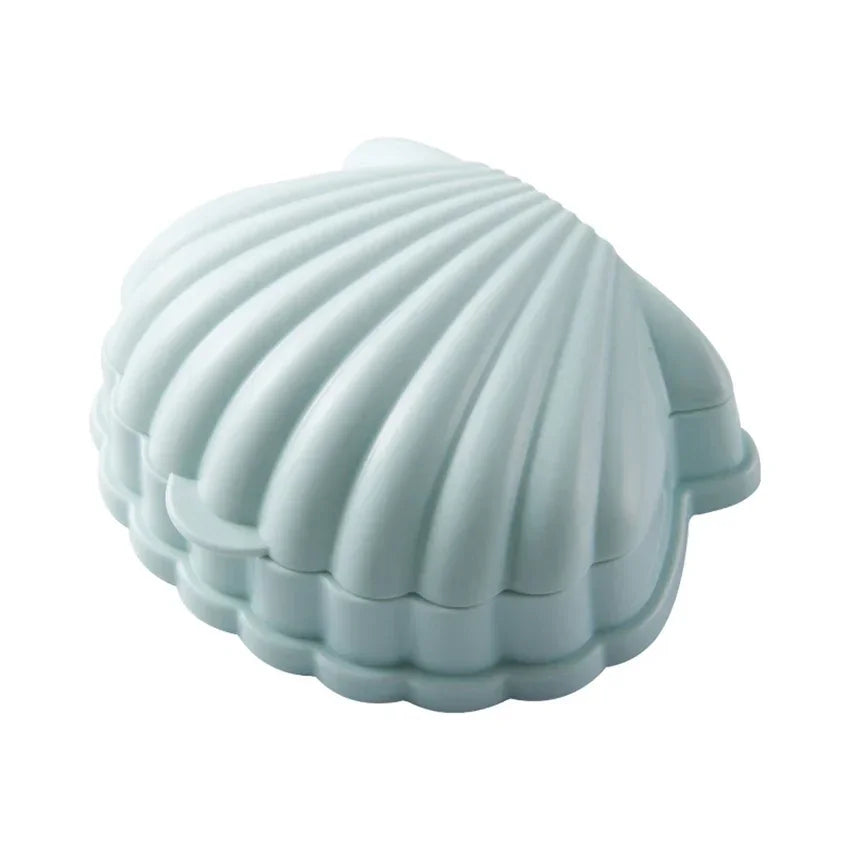 Soap Dish Container With Lid Seashell Soap Box Portable Soap Holder Non-slip Soap Tray Soap Saver Box Case For Home Travel