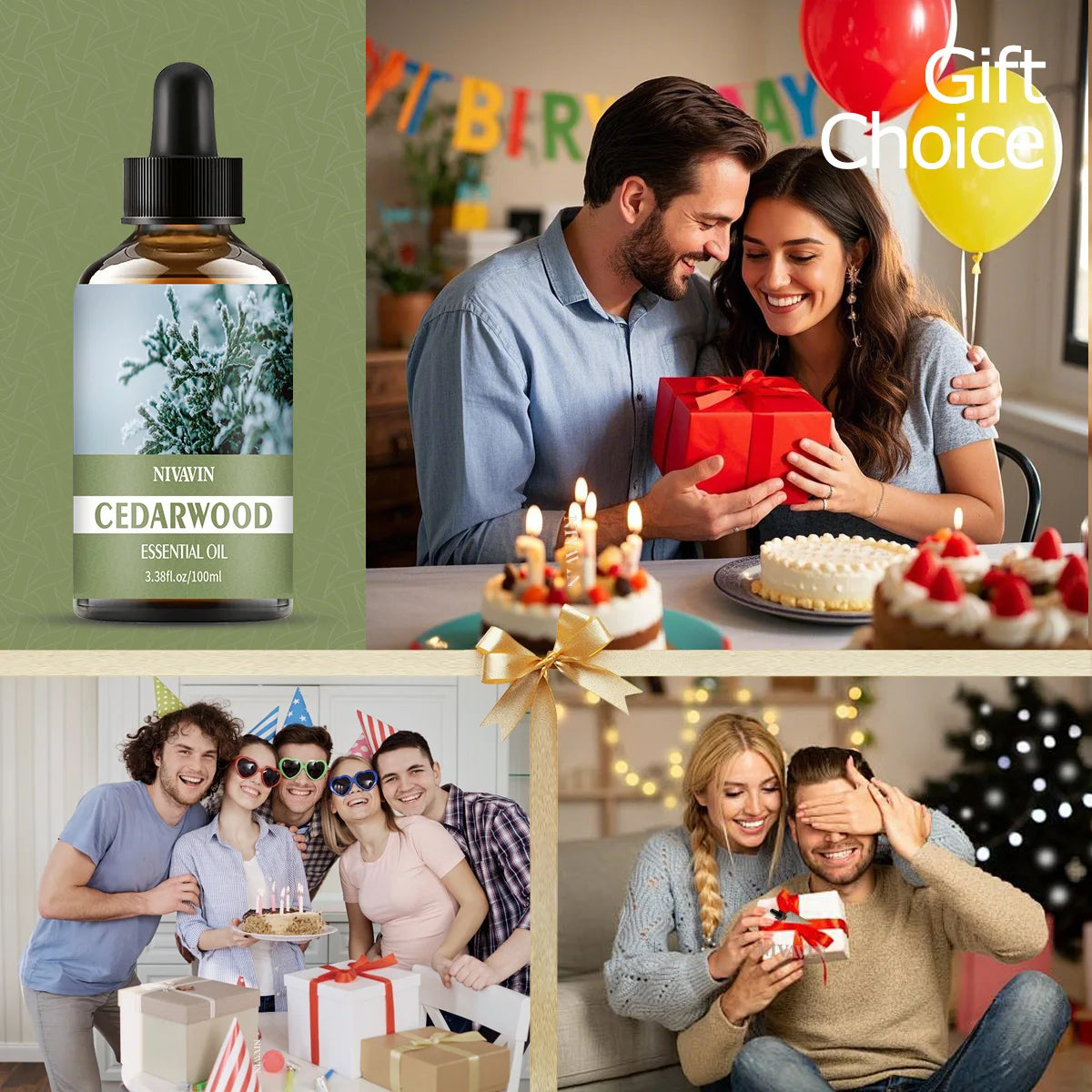 30ml/60ml/100ml cedar essential oil is suitable for facial hydration, moisturizing, hair care, skin care, and perfume making