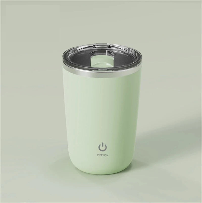 Rechargeable Self-Stirring Mug (350 mL) - 304 Stainless Steel, Rechargeable Magnetic Mixer for Milk, Coffee & Water