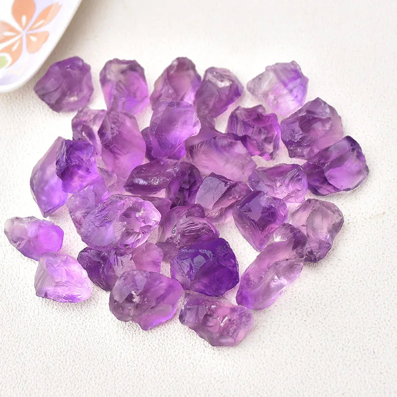 Natural Raw Crystal Stones - Amethyst & Rose Quartz Irregular Rough Rocks for Healing, Aquarium Decor & Mineral Specimens