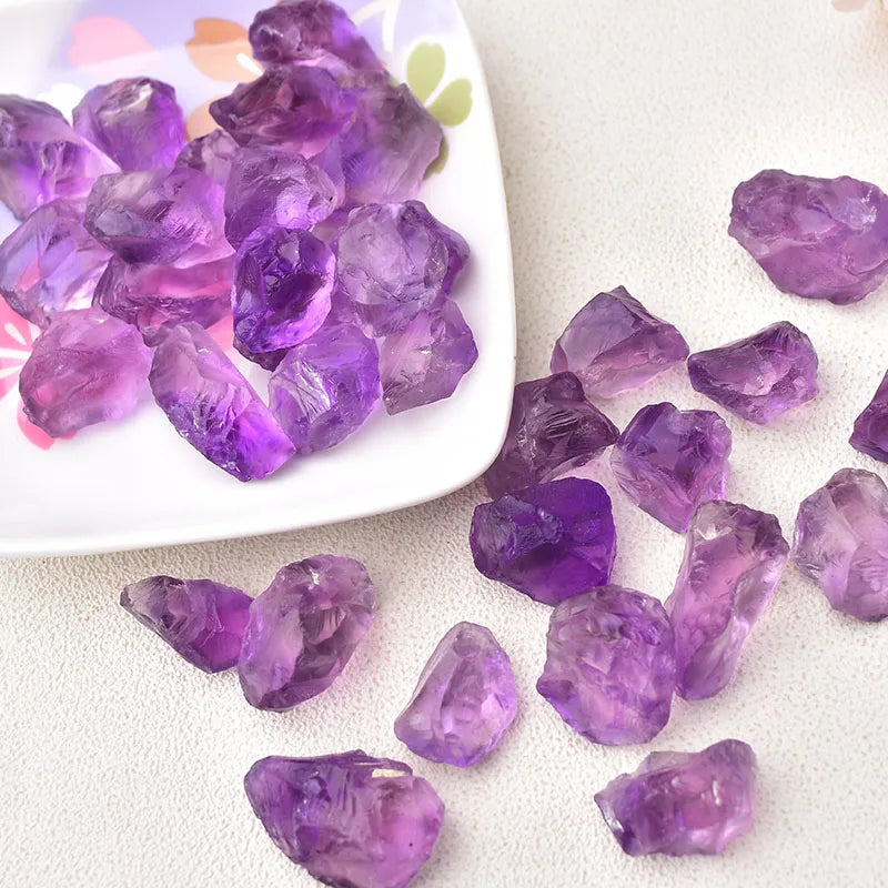 Natural Raw Crystal Stones - Amethyst & Rose Quartz Irregular Rough Rocks for Healing, Aquarium Decor & Mineral Specimens