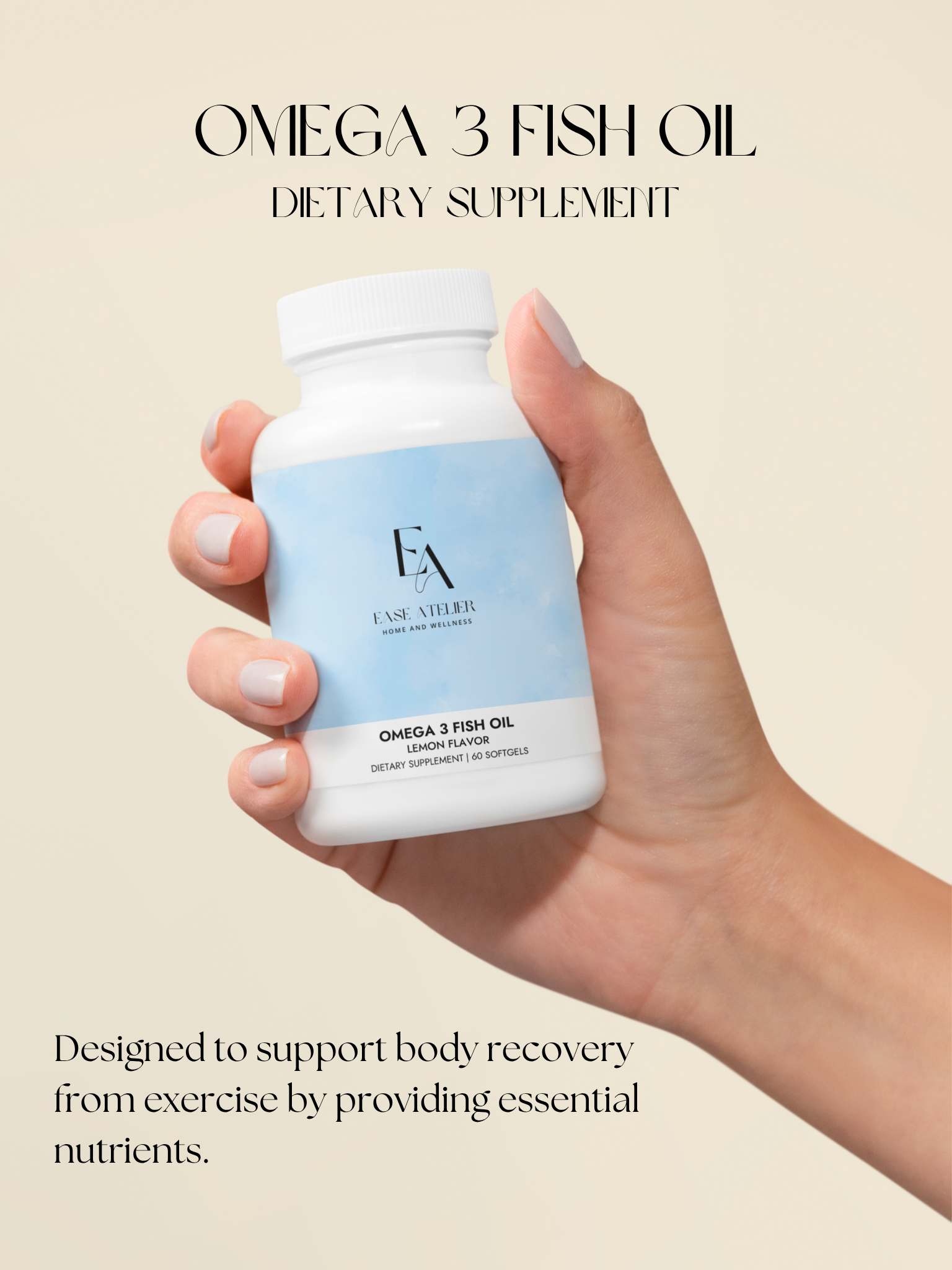 Omega 3 Fish Oil Supplement (60 Softgels)