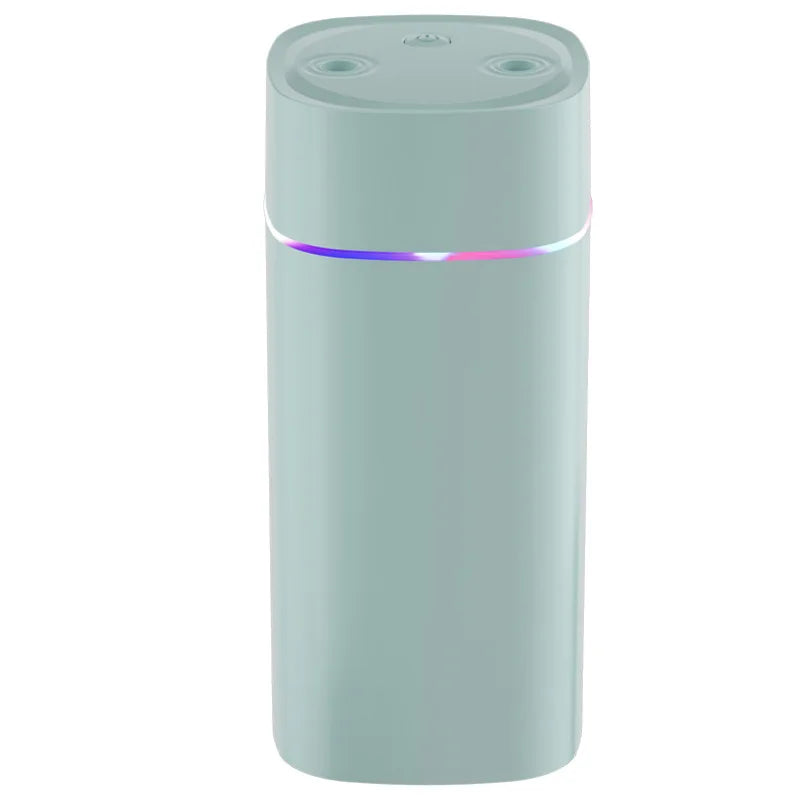Dual-Nozzle USB Humidifier | 800ml/H Super Mist & Ultra Quiet | Car/Home Moisturizing Device