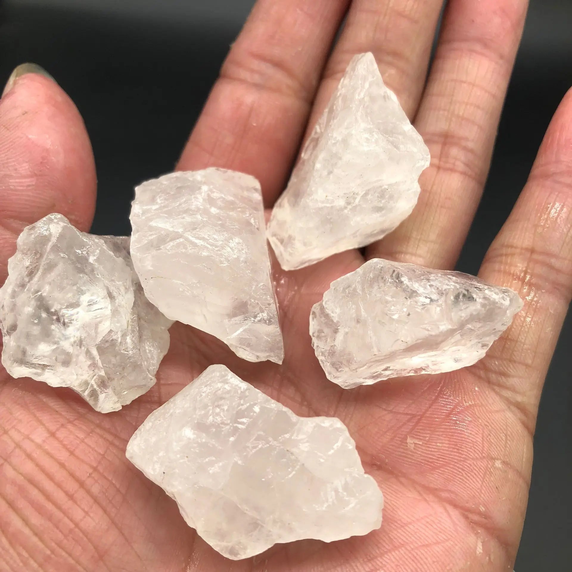 Natural Crystal Quartz Raw Mineral Specimen, Rose Crystal, Irregular Shape, Rough Rock, Reiki Healing Stone Home Decoration