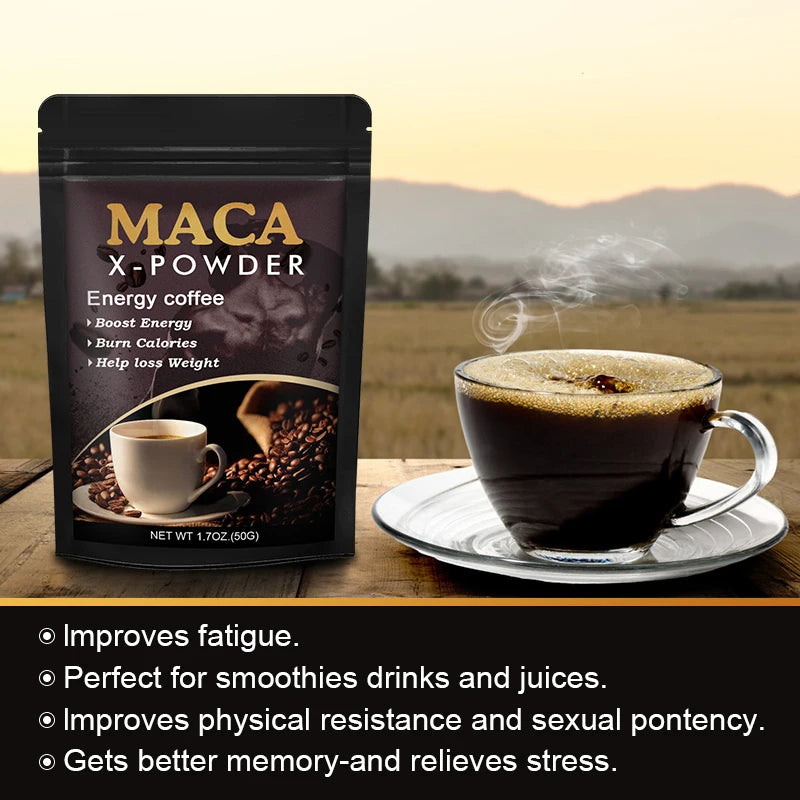 BEWORTHS Maca Root Coffee- Natural Energy Supplement,Supports Athletic Performance and Motivation, Builds Muscle and Strengthens