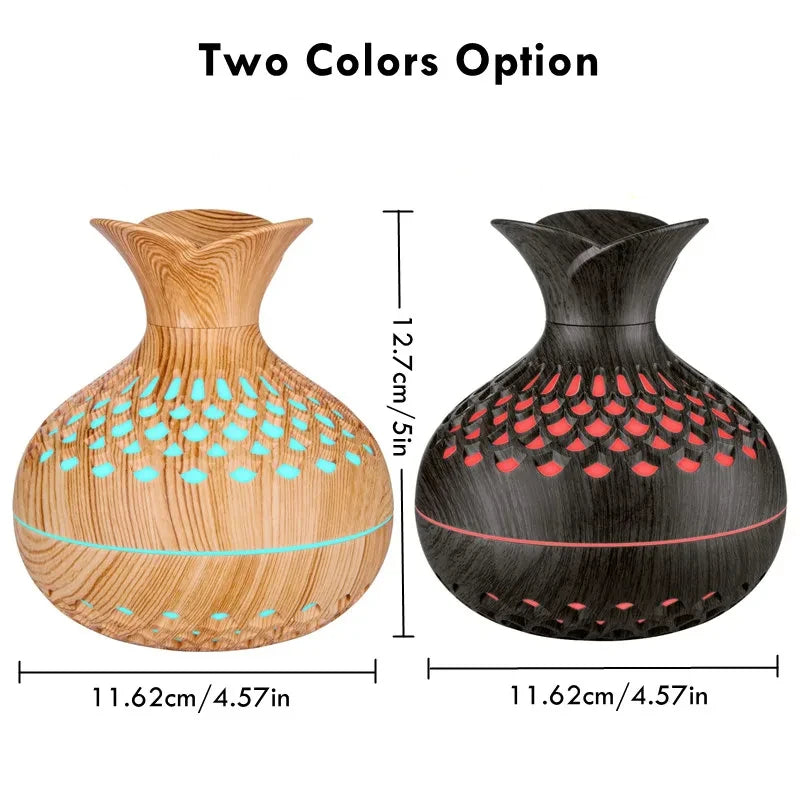 300ml USB Hollow Vase Shape Humidifier With Colorful Night Lights