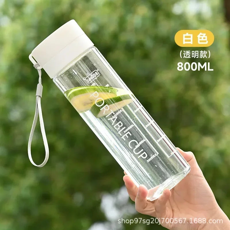 Water Bottle 600/800ml Portable Travel Sport Bottle Equipped with Filter Children's School Anti Drop Water Cup with Lifting Rope