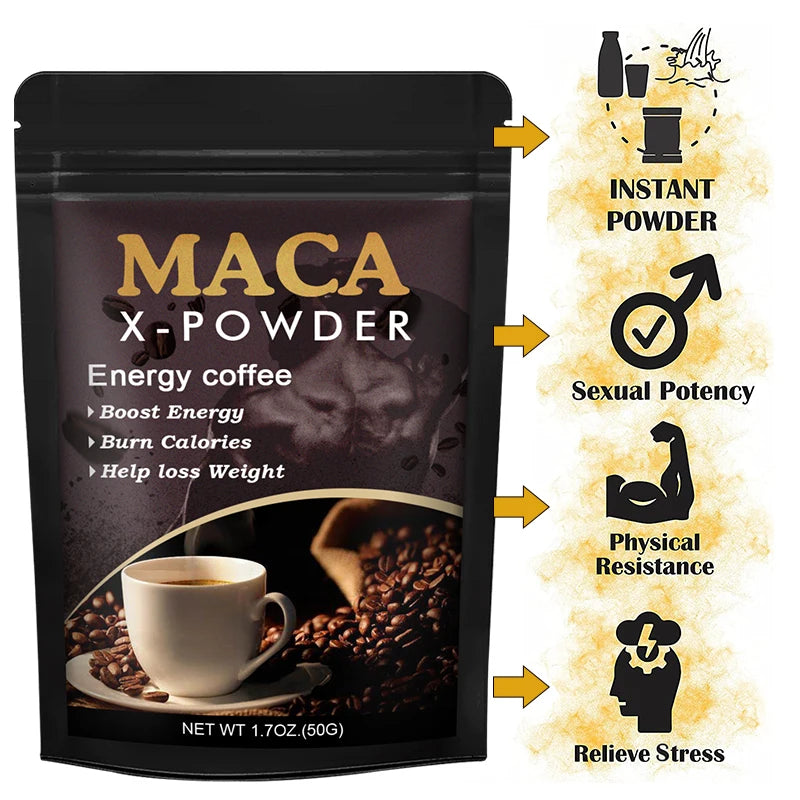 BEWORTHS Maca Root Coffee- Natural Energy Supplement,Supports Athletic Performance and Motivation, Builds Muscle and Strengthens