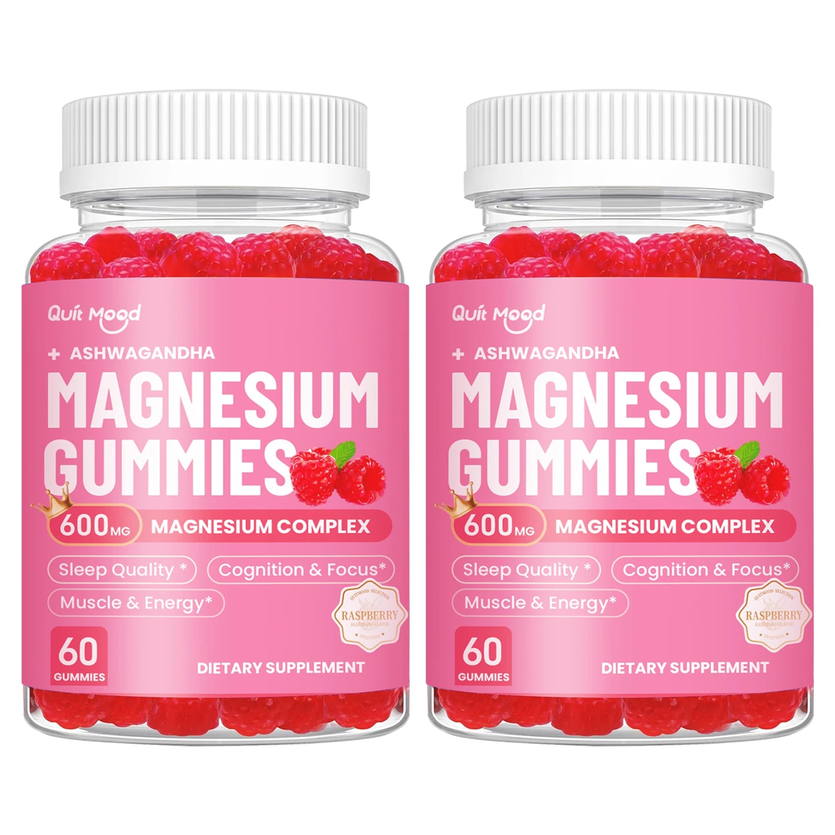 Quitmood Magnesium Glycinate Advanced Complex Gummies - With Ashwagandha, Magnesium, Calcium, VB6, CQ10 for Calm Support & Sleep
