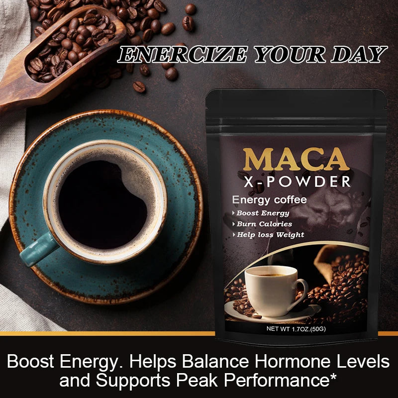 BEWORTHS Maca Root Coffee- Natural Energy Supplement,Supports Athletic Performance and Motivation, Builds Muscle and Strengthens