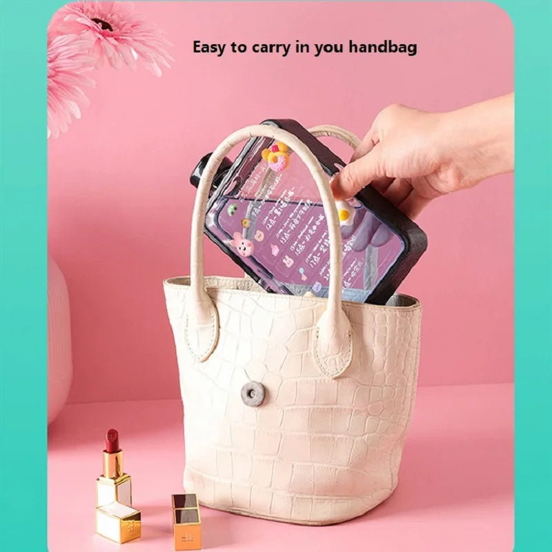 Portable Transparent Plastic Water Bottle - Flat, BPA-Free, Handbag-Friendly DIY Flask