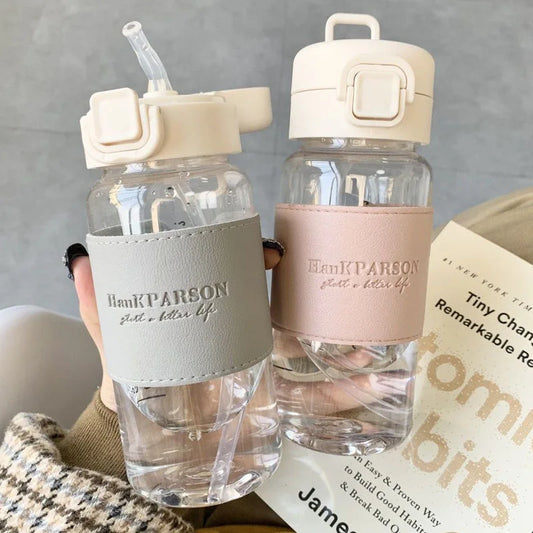 500ml Creative Leak-Proof Cute Drinking Bottle with Straw