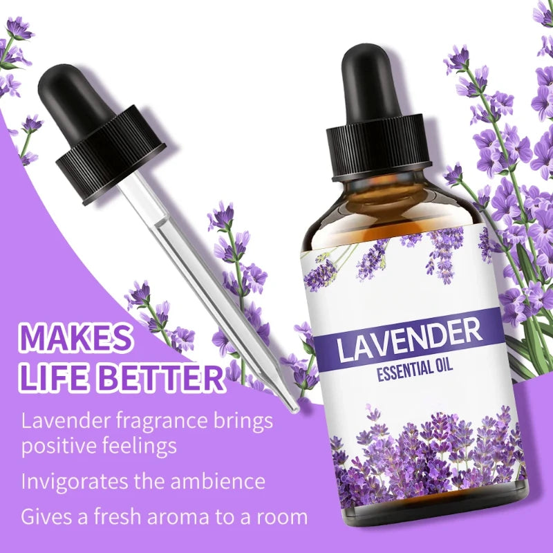 30mL Essential Oils - Lavender, Lemongrass, Rose, Rosemary