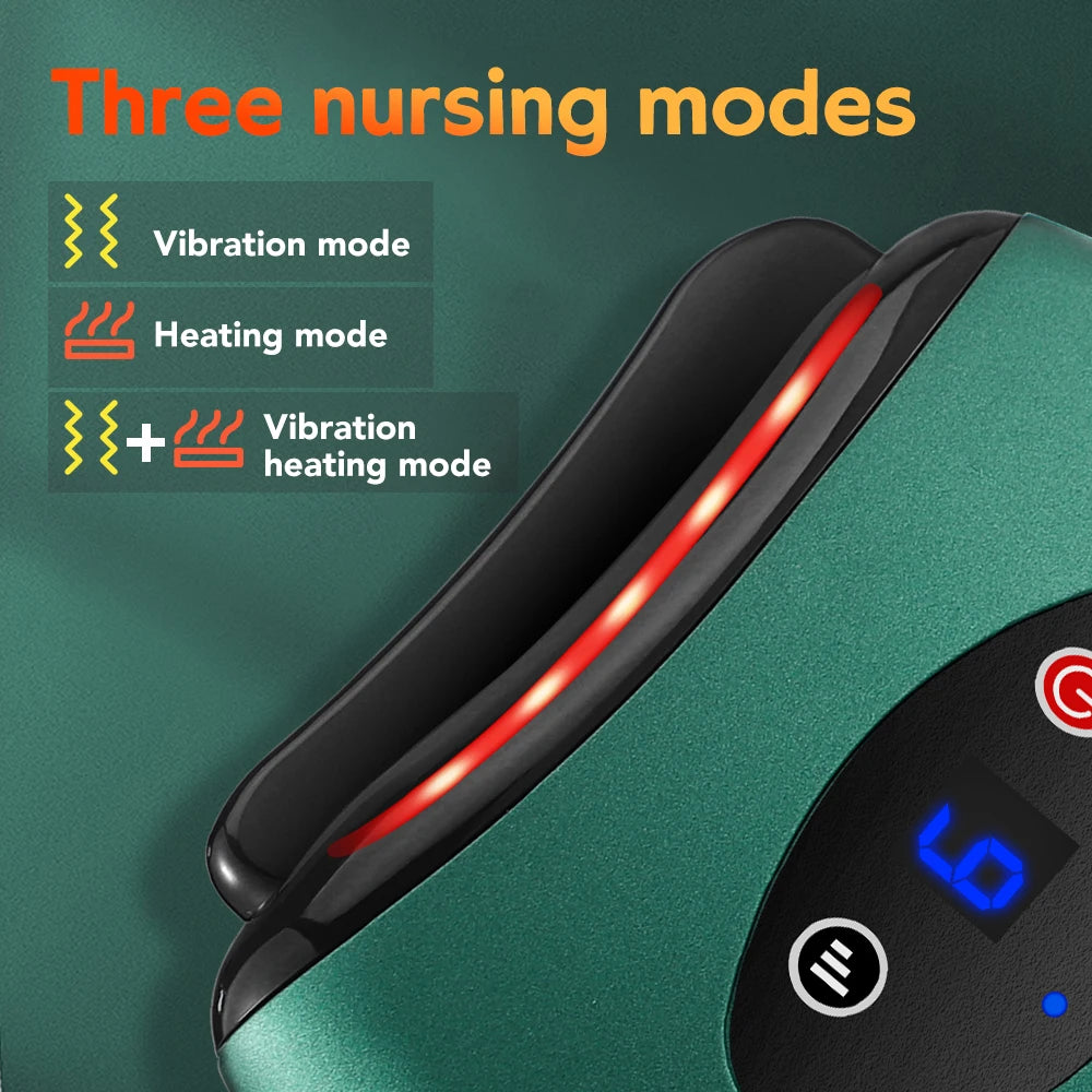 Electric Scraping Vibration Massage Hot Compress Dredging Meridian Lymphatic Drainage Soothe Tense Muscles Gua Sha Board