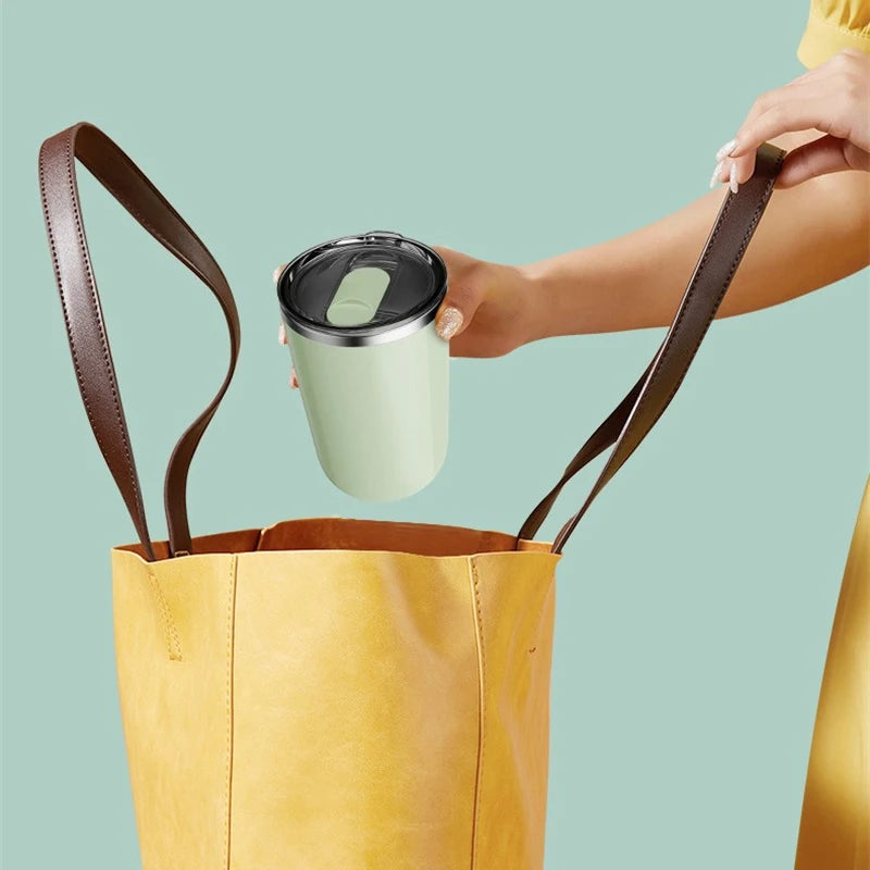 Rechargeable Self-Stirring Mug (350 mL) - 304 Stainless Steel, Rechargeable Magnetic Mixer for Milk, Coffee & Water