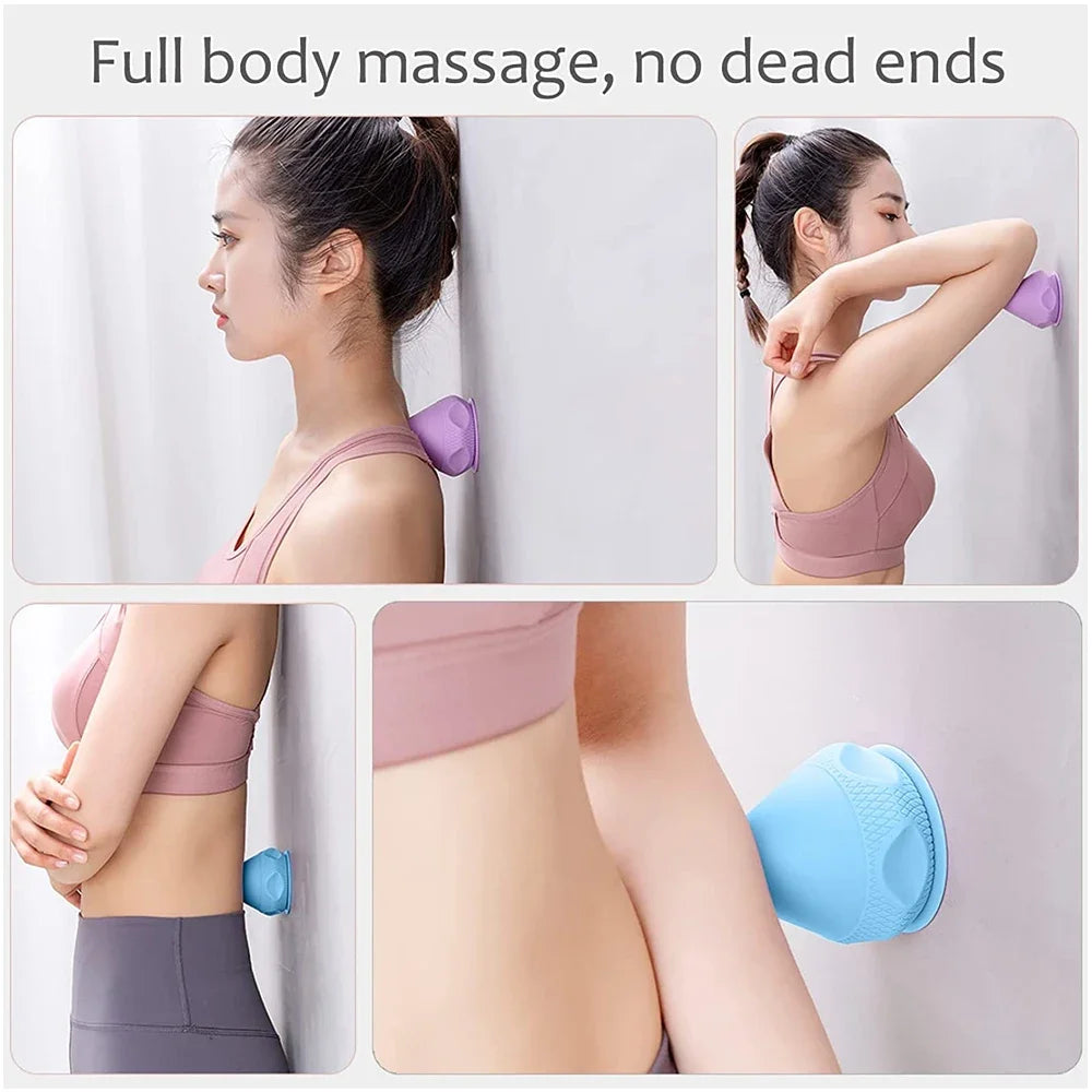 Massage Ball For Muscle Relax Physical Therapy Ball Deep Tissue Massage Yoga Fitness Suction Cup Self Back Neck Foot Massager