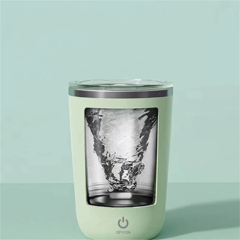 Rechargeable Self-Stirring Mug (350 mL) - 304 Stainless Steel, Rechargeable Magnetic Mixer for Milk, Coffee & Water