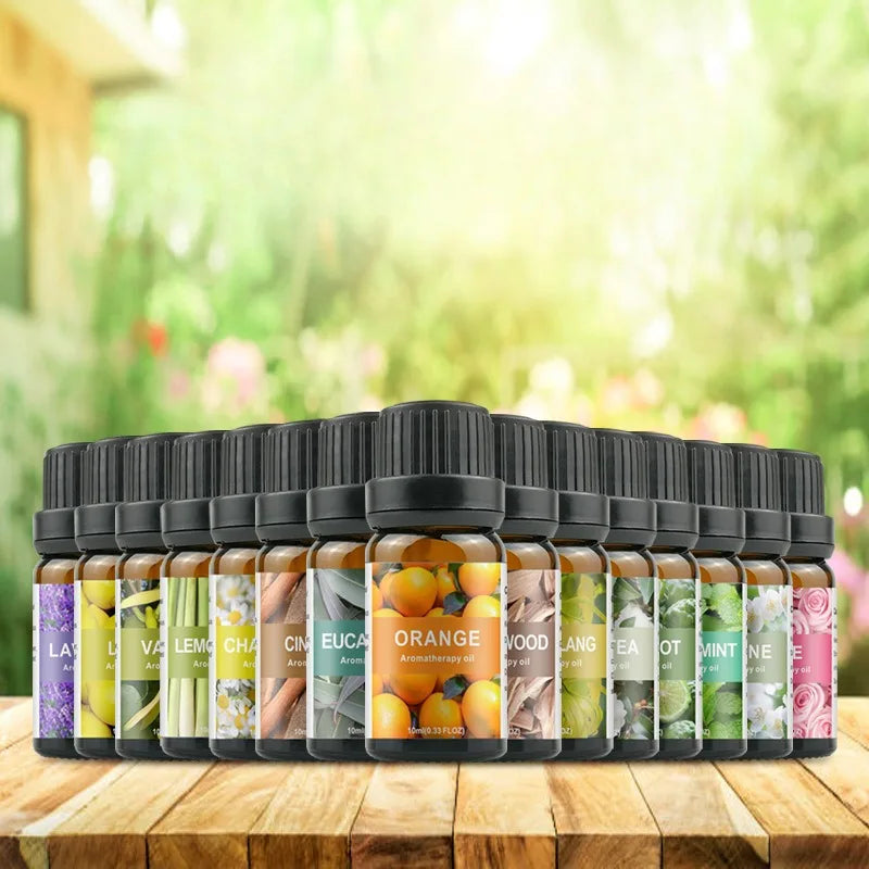 15 Scent Essential Oils (10ml) - Water-Soluble Fragrance Oils for Aroma Diffusers, Humidifiers & Air Fresheners