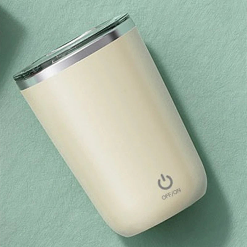 Rechargeable Self-Stirring Mug (350 mL) - 304 Stainless Steel, Rechargeable Magnetic Mixer for Milk, Coffee & Water