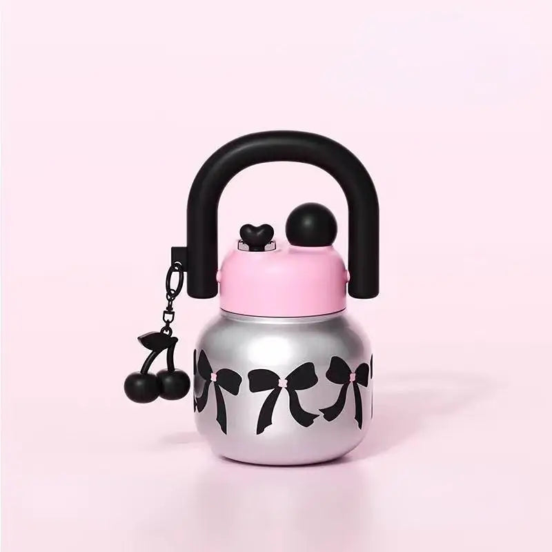 23 oz Cute Decorated Water Bottle - Durable Plastic, Dual Strap, Wide Mouth, Travel-Friendly - Perfect for On-the-Go!