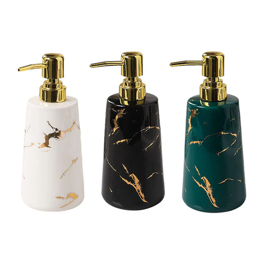 Soap Dispenser Stylish 500ml/17oz Sturdy Empty Ceramic Liquid Hand Soap Dispenser for Home Bathroom Hotel Laundry Countertop