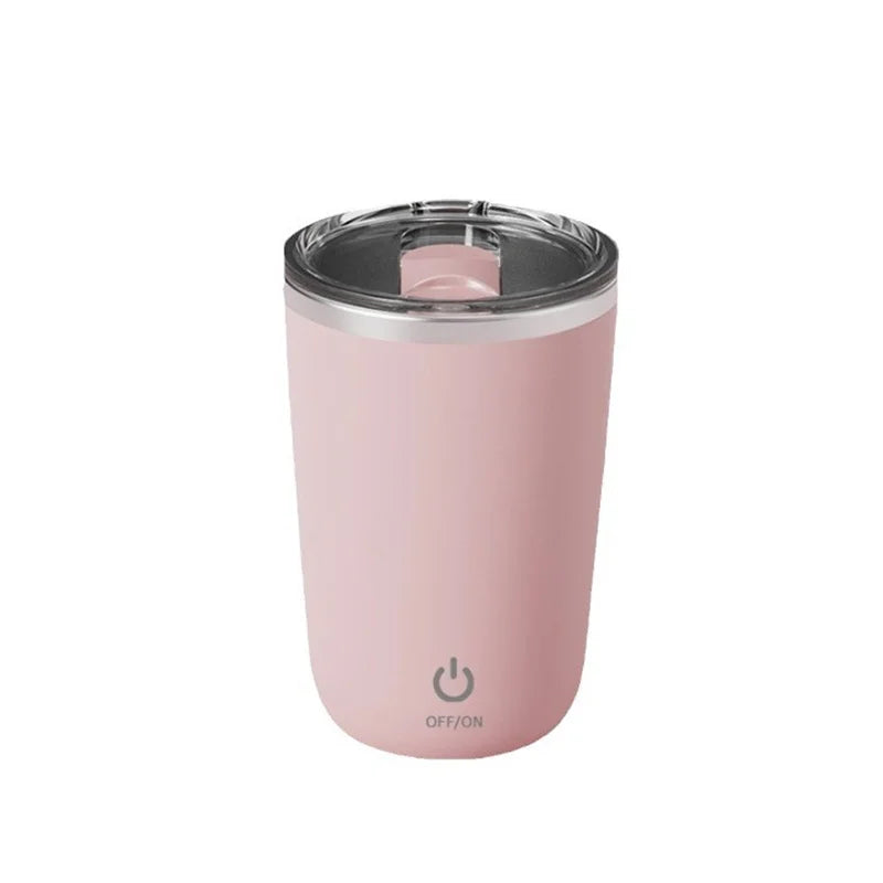 Rechargeable Self-Stirring Mug (350 mL) - 304 Stainless Steel, Rechargeable Magnetic Mixer for Milk, Coffee & Water