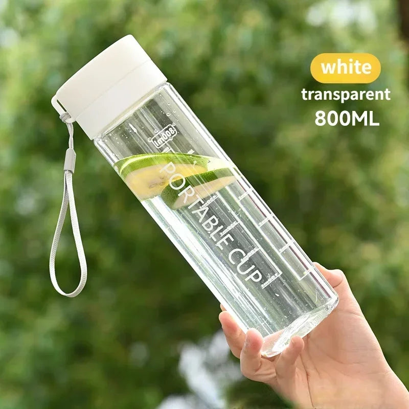 Water Bottle 600/800ml Portable Travel Sport Bottle Equipped with Filter Children's School Anti Drop Water Cup with Lifting Rope