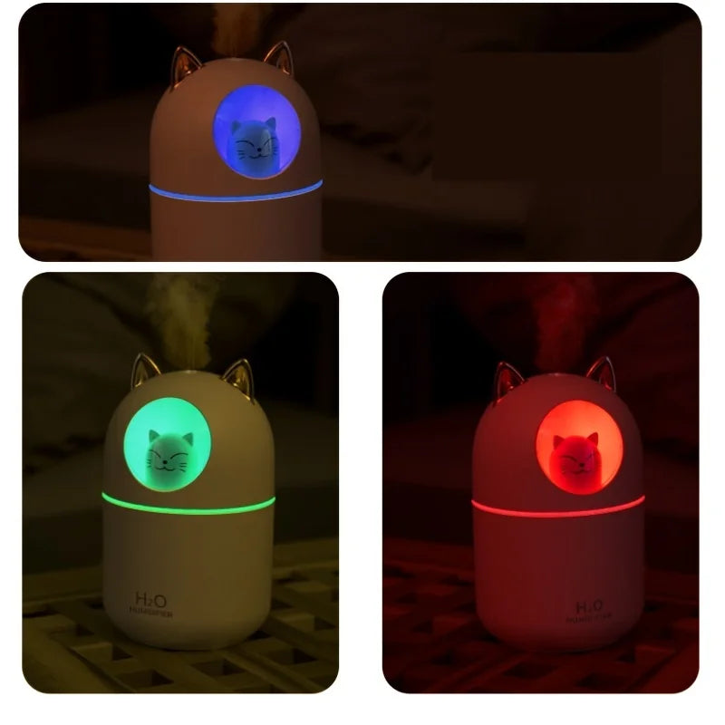 300ml Cute Cat H2O Essential Oil Diffuser