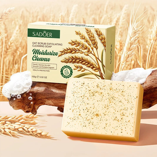 SADOER Oat Scrub Exfoliating Facial Soap