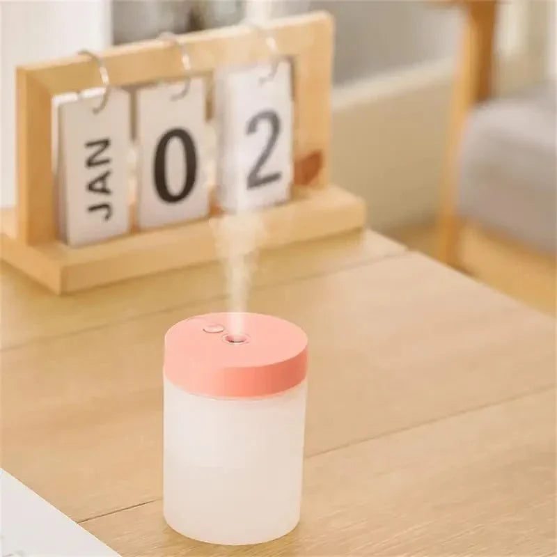 200ML Mini Humidifier USB Ultrasonic Air Humidifier LED Lamp Essential Oil Diffuser Car Purifier Aroma Anion Mist Maker Portable