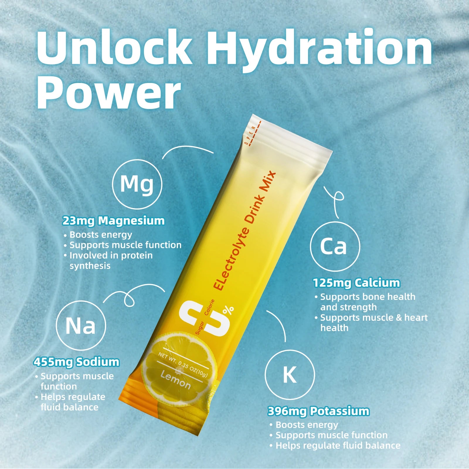 Sugar-Free Electrolyte Powder (0 Calories) - Non-GMO, Fast Hydration, Endurance & Energy Support Drink Mix