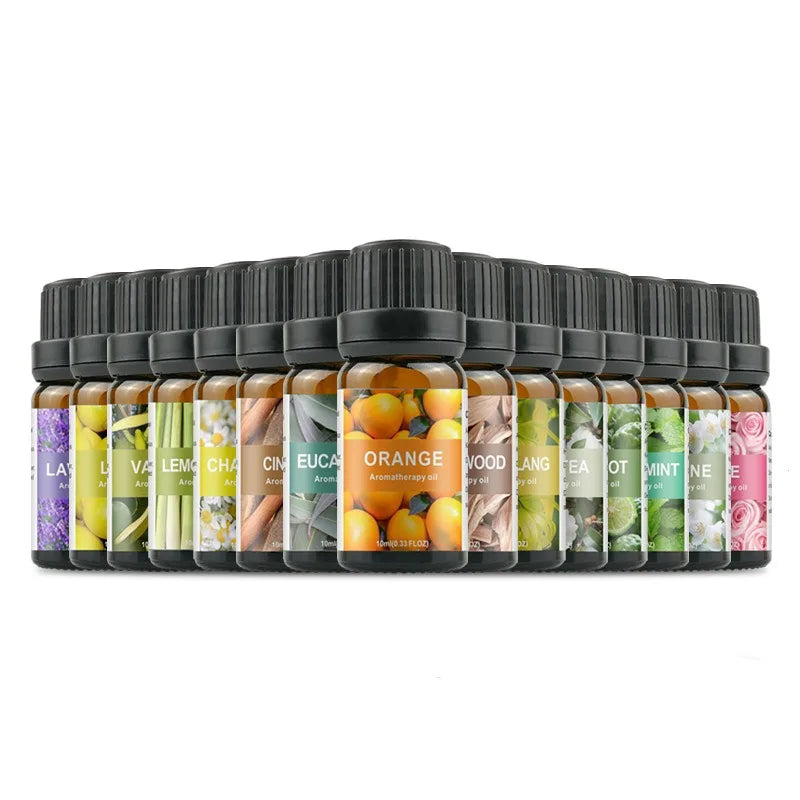 15 Scent Essential Oils (10ml) - Water-Soluble Fragrance Oils for Aroma Diffusers, Humidifiers & Air Fresheners