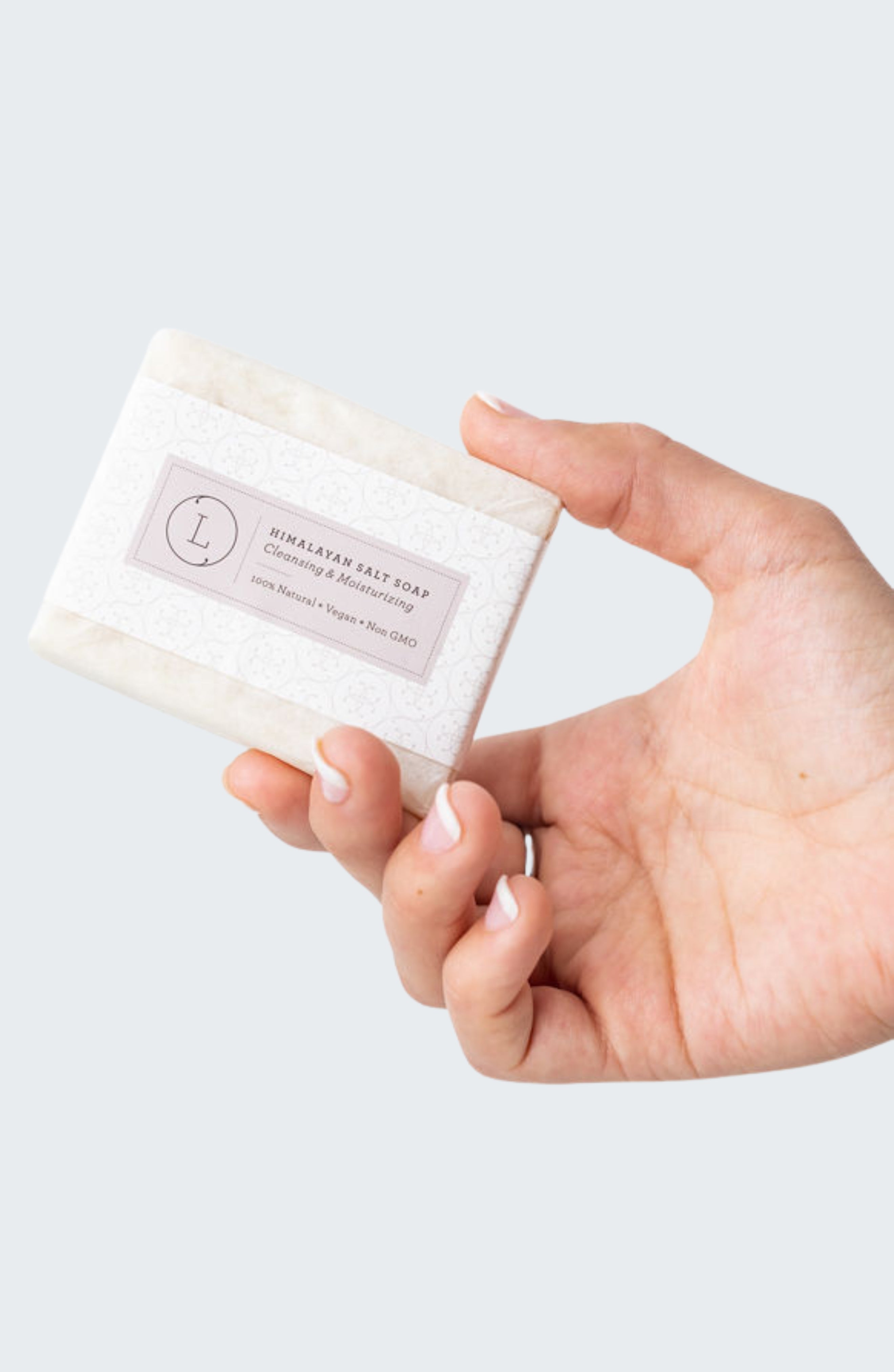 2x Himalayan Salt Soap Bar, Natural Unscented Soap, Vegan Handmade Soap